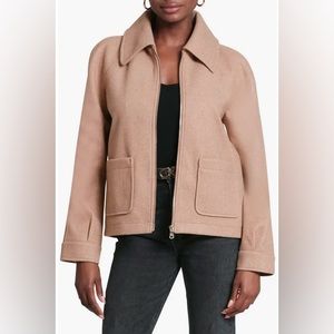 Avec Les Filles - Camel - Relaxed Fit Shirt Jacket